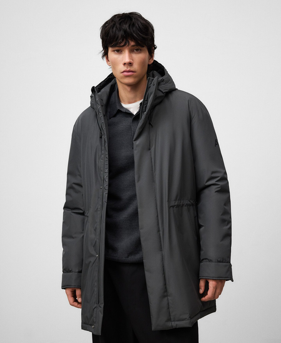 padded jacket with hood man