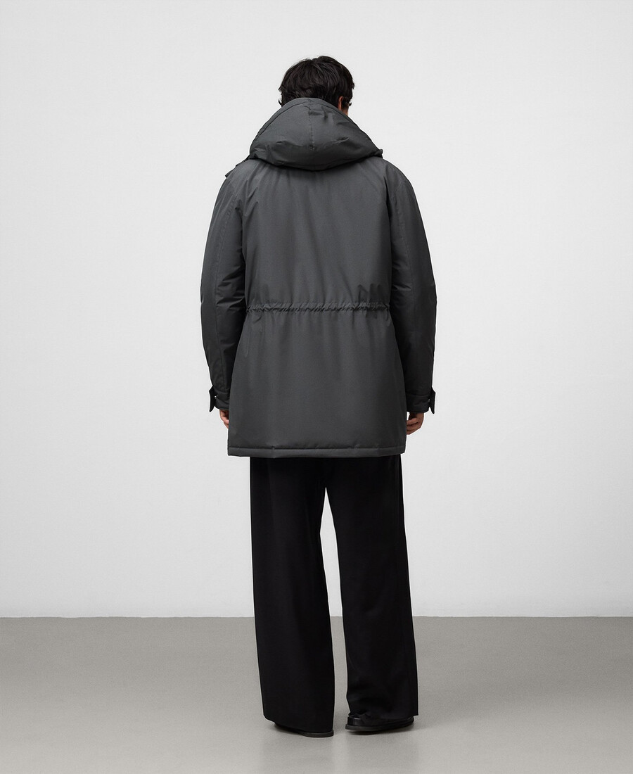 padded jacket with hood man