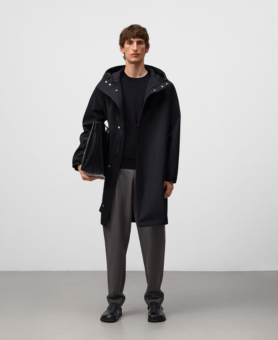 long hooded parka man