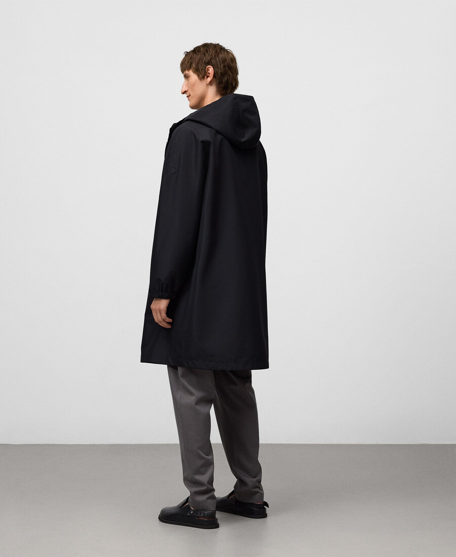 long hooded parka man