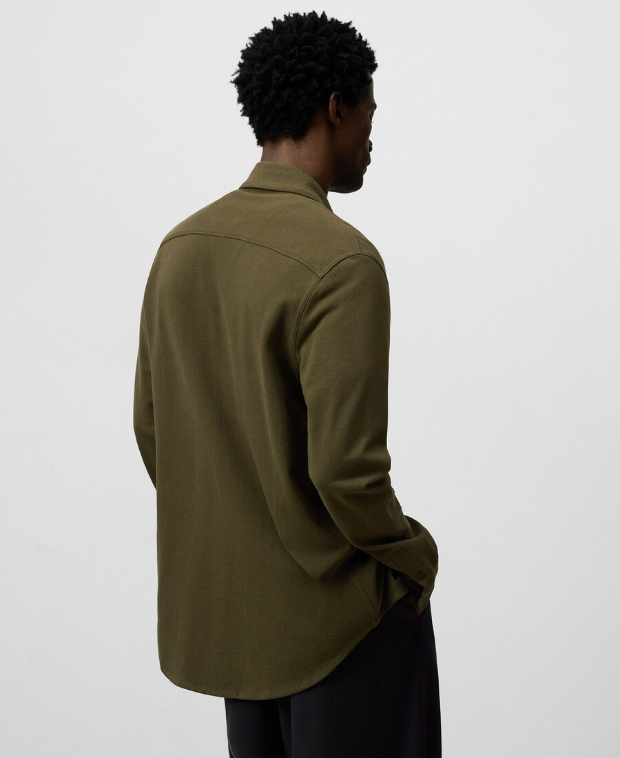 regular fit pique knit shirt man.