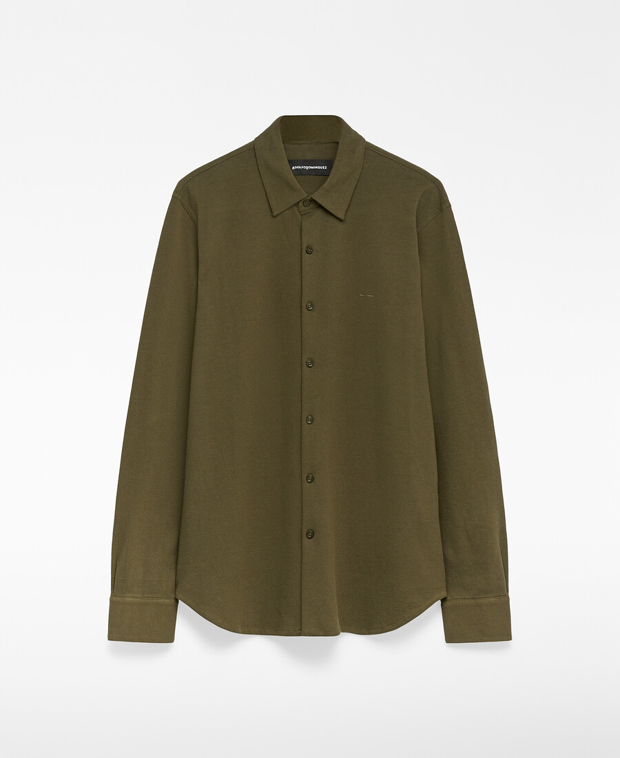 regular fit pique knit shirt man.