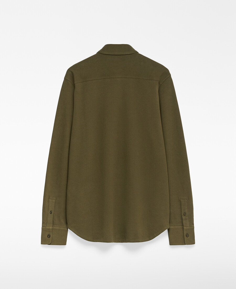 regular fit pique knit shirt man.