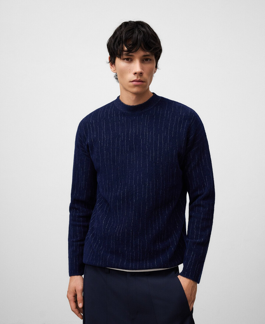 knit striped sweater man