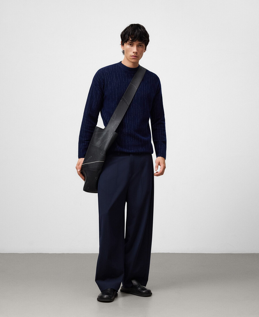 knit striped sweater man