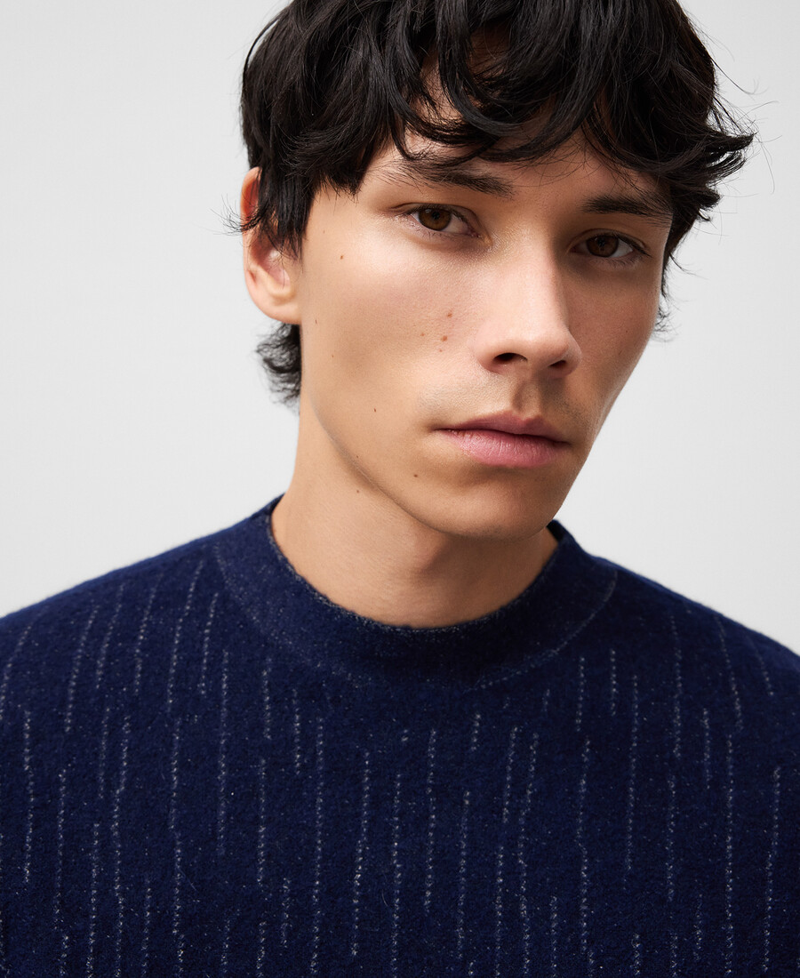 knit striped sweater man