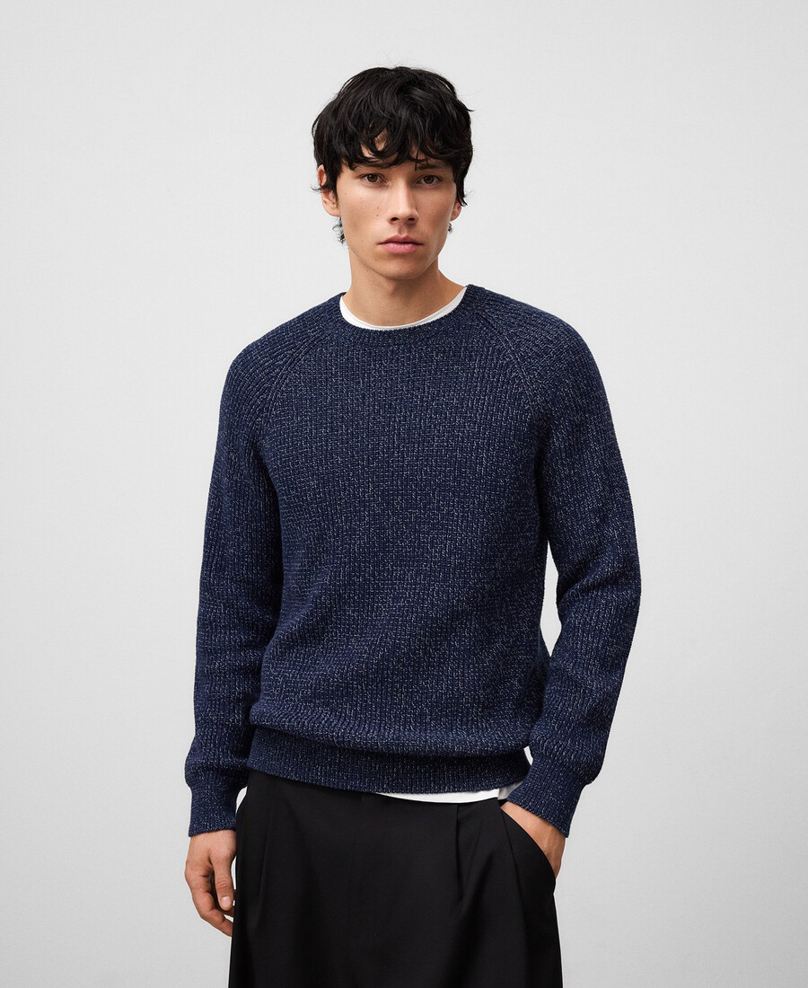 organic cotton heathered sweater man