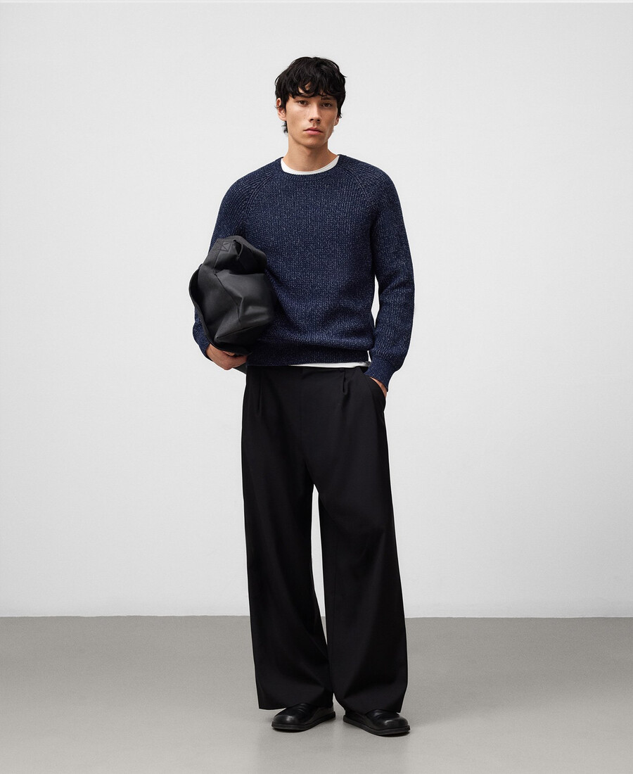 organic cotton heathered sweater man