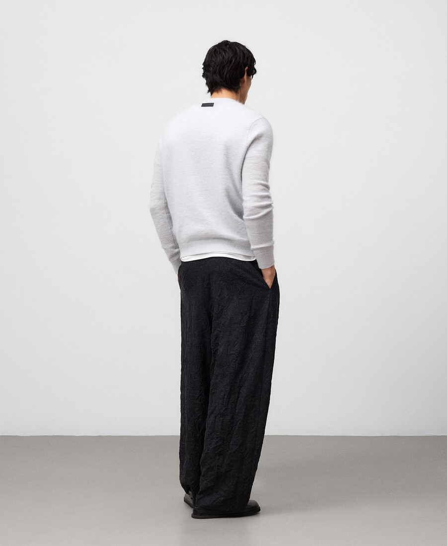 crew collar melange knit sweater man