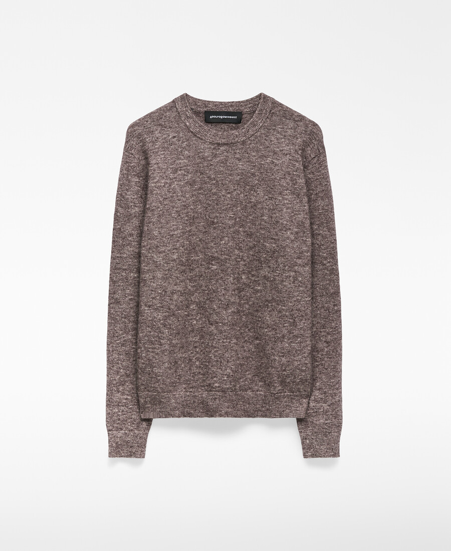 knitted sweater with mohair and wool man