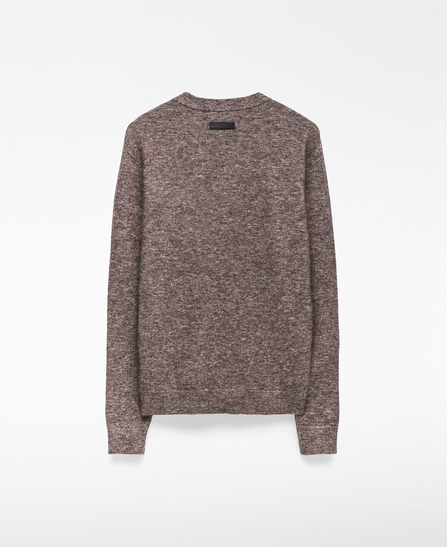 knitted sweater with mohair and wool man